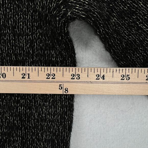 CAROLINE CONSTAS Jasper Sweater Womens Large Black Gold Cowl Neck Long Sleeve - Picture 13 of 14